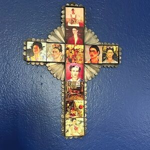 Frida Kahlo cross made in Mexico